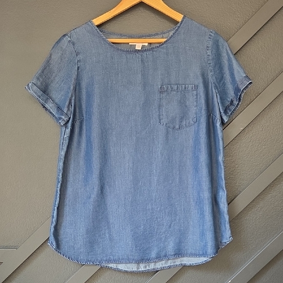{LC Lauren Conrad} Lyocell Woven Top (XS) - Picture 2 of 9